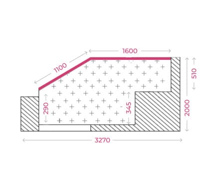 Схема балкона типа «Угловой балкон»