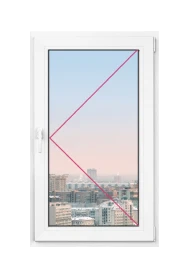 Одностворчатое окно Rehau Blitz 570x570 - фото - 1